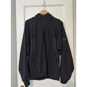 Y-3 Yohji Yamamoto Adidas H63030 Half Zip Technical Hoodie Black Small